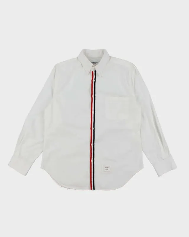 Vintage Thom Browne Plain White Long Sleeve Shirt - L sold by Rokit