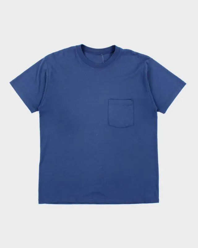 Vintage 90's Single Stitch Blank Pocket T-Shirt - L sold by Rokit