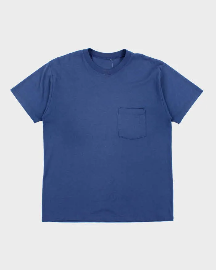 Vintage 90's Single Stitch Blank Pocket T-Shirt - L sold by Rokit