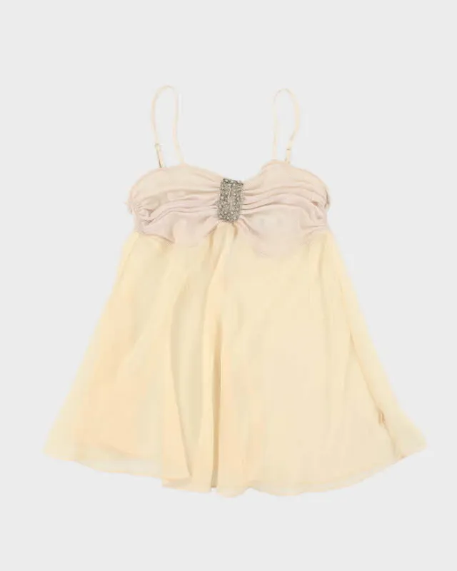 Vintage Y2k 00s LA Senza Mesh Cami - M sold by Rokit