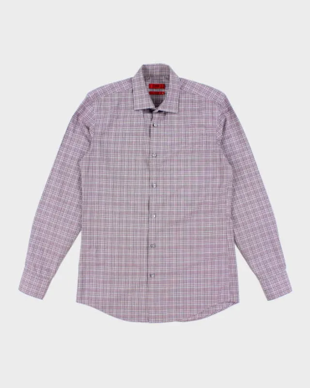 Vintage 2000's Hugo Boss Slim Fit Checked Long Sleeve Shirt - M sold by Rokit