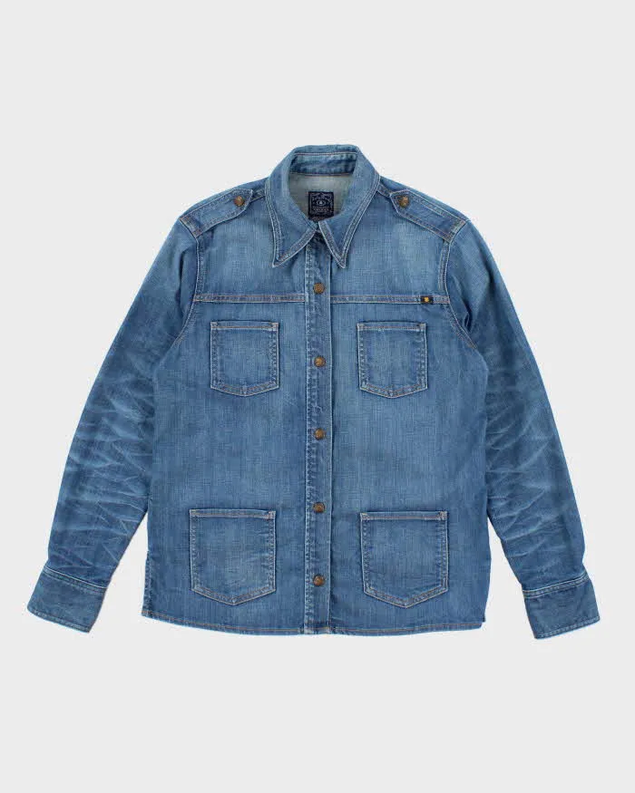 Vintage 90's Lucky Brand Dark Wash Denim Shirt - M sold by Rokit