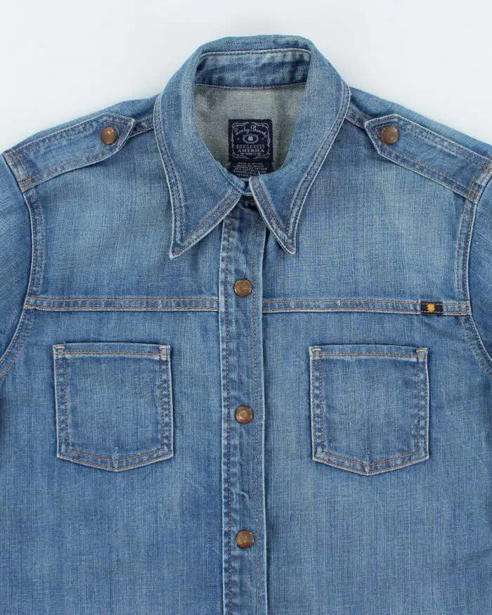 Vintage 90's Lucky Brand Dark Wash Denim Shirt - M sold by Rokit product image thumbnail 3
