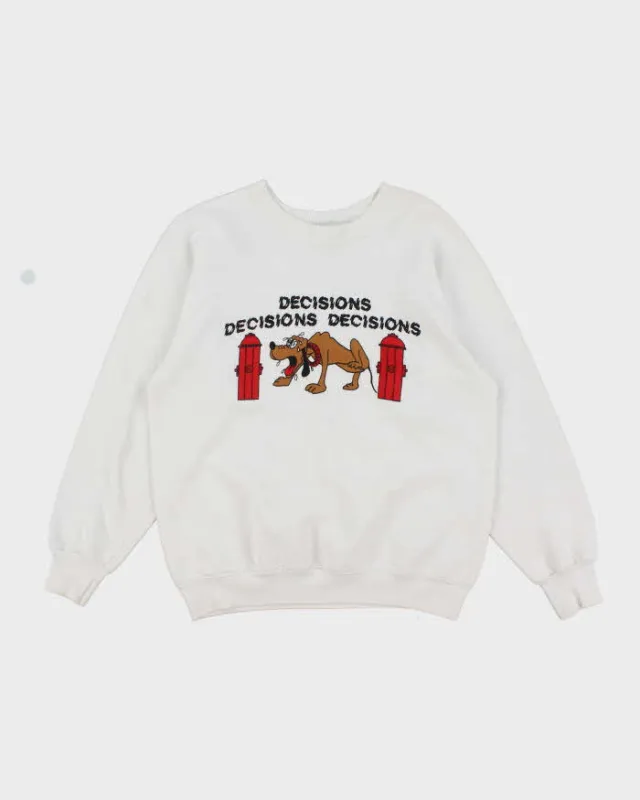 Vintage 90's Dog Decisions Comedy Graphic Print Sweatshirt - L sold by Rokit