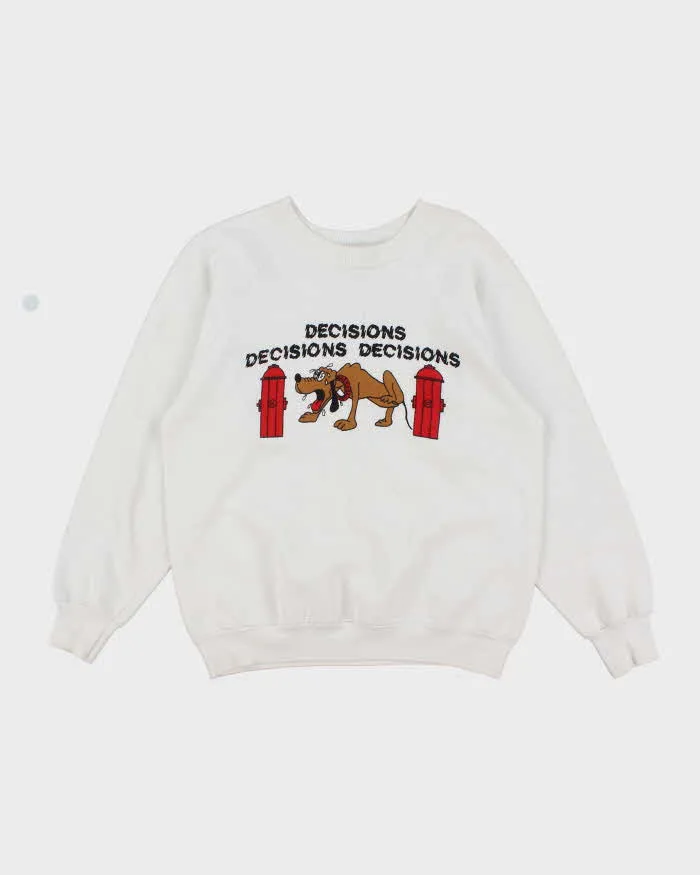 Vintage 90's Dog Decisions Comedy Graphic Print Sweatshirt - L sold by Rokit
