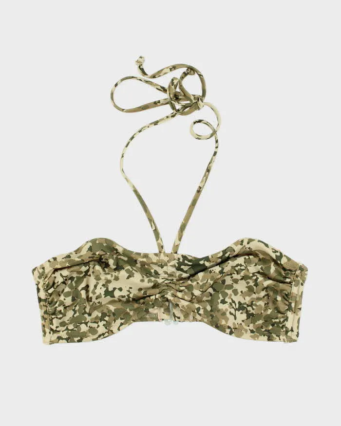 Vintage Y2k 00s Camouflage Ruched Bikini Top - S sold by Rokit