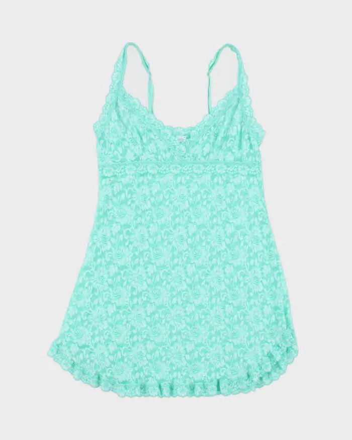 Vintage Y2k 00s Hanky Panky Lace Slip Dress - M sold by Rokit