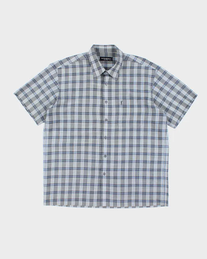 Vintage Yves Saint Laurent Short Sleeve Check Shirt - XL sold by Rokit
