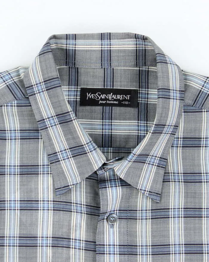 Vintage Yves Saint Laurent Short Sleeve Check Shirt - XL sold by Rokit product image thumbnail 5