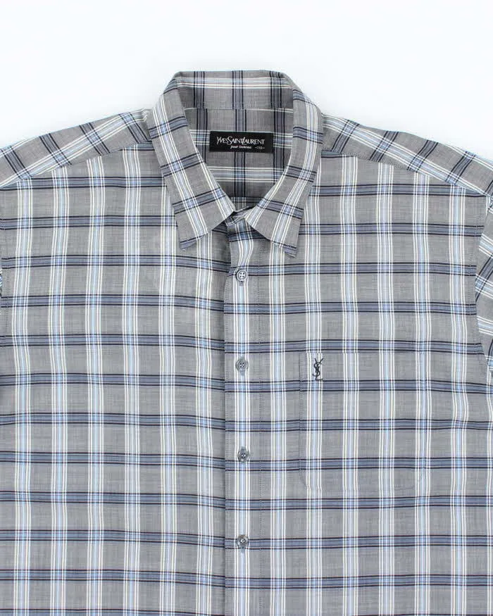 Vintage Yves Saint Laurent Short Sleeve Check Shirt - XL sold by Rokit product image thumbnail 2