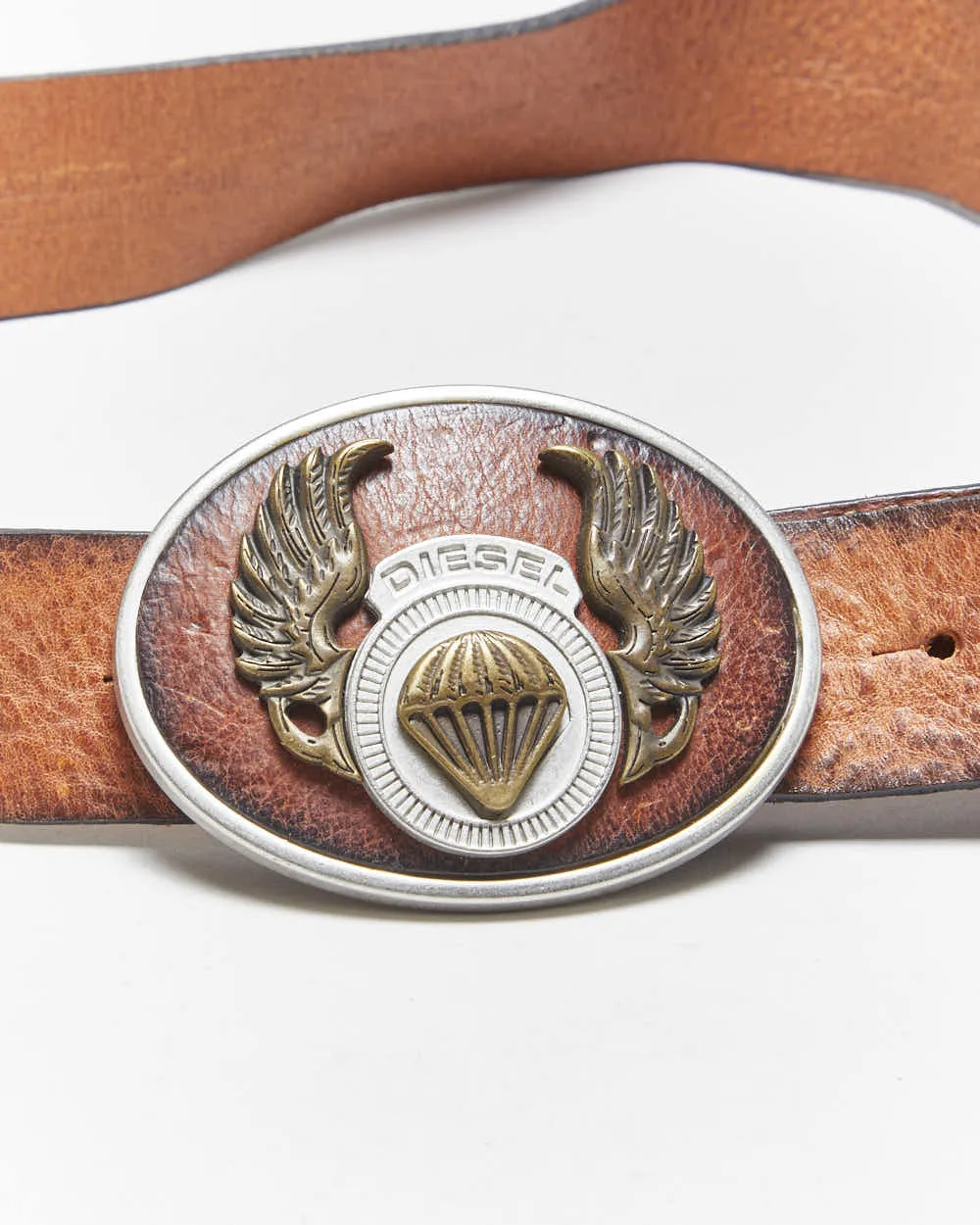 Vintage Diesel Chunky Buckle Leather Belt - W32-W36 sold by Rokit product image thumbnail 4