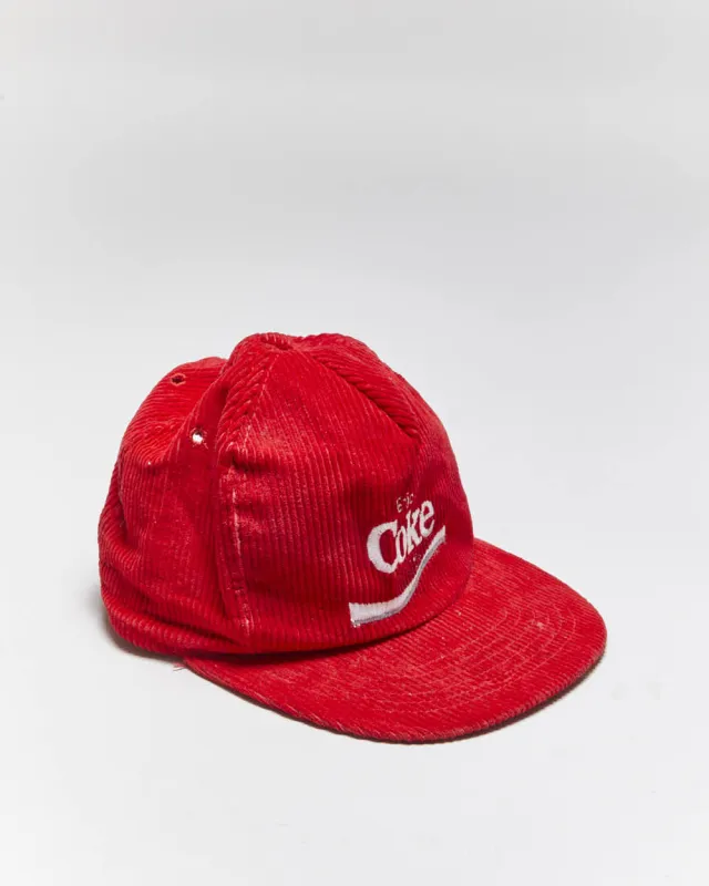 Vintage 90's Coca Cola Embroidered Corduroy Snapback Cap - OS sold by Rokit