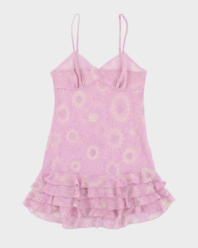 La Vie En Rose Lilac Purple Floral Lingerie Slip - M sold by Rokit