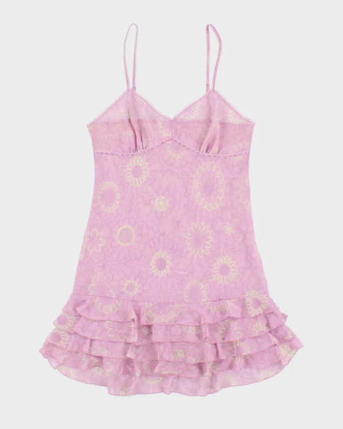 La Vie En Rose Lilac Purple Floral Lingerie Slip - M sold by Rokit