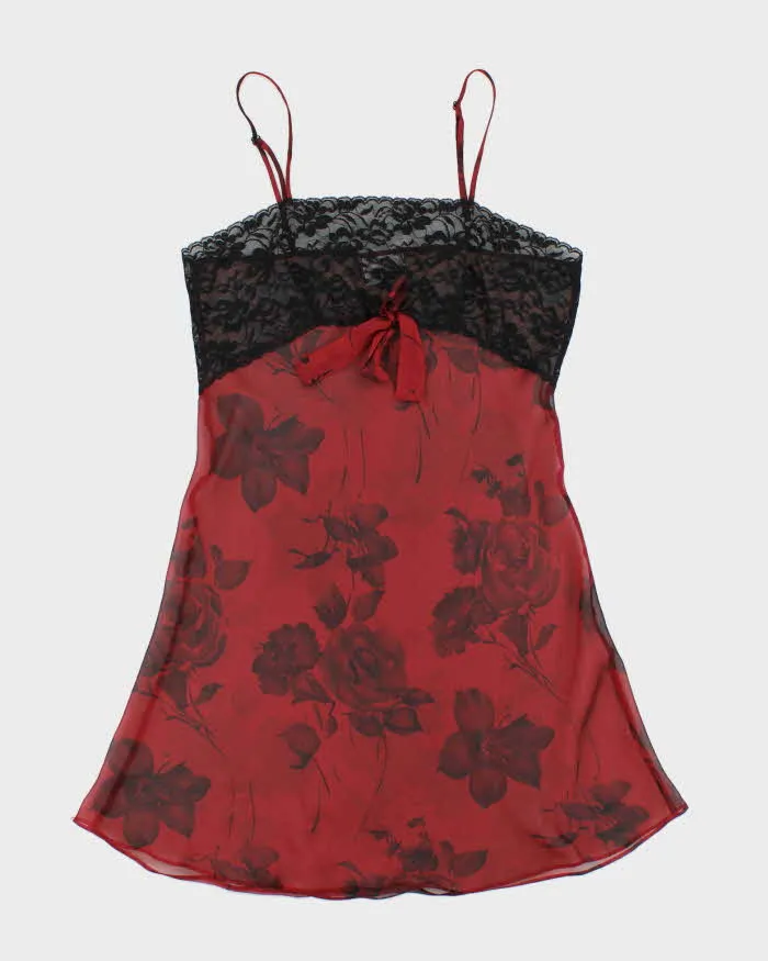 Vintage 90s 00s Lavie En Rose Mesh Slip Dress - M sold by Rokit