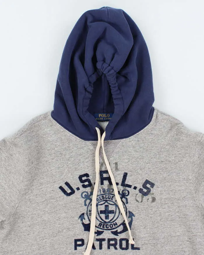Men's Polo by Ralph Lauren Grey Print Pullover Hoodie - M sold by Rokit product image thumbnail 3