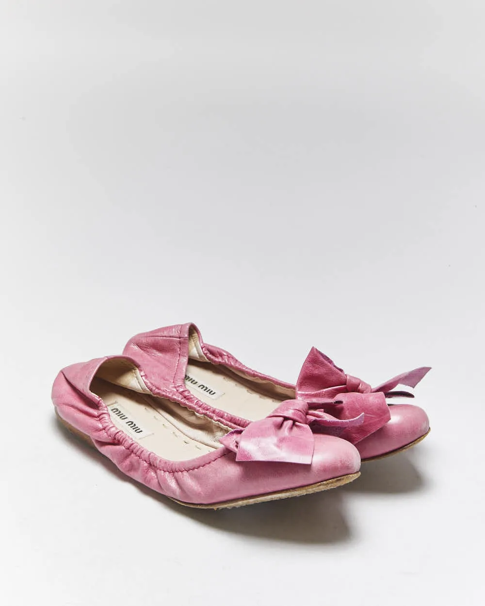 Vintage Miu Miu Bow Ballet Flats - UK3.5 sold by Rokit