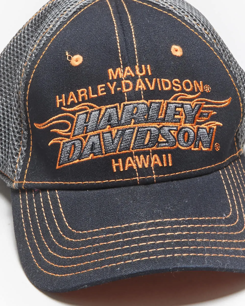 Vintage Y2K Harley Davidson Embroidered Fitted Trucker Cap - OS sold by Rokit product image thumbnail 3