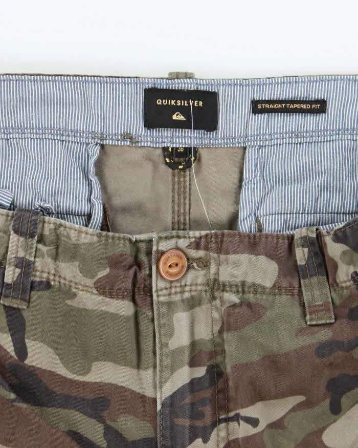 Vintage 2000's Quiksilver Camouflage Straight Fit Cargo Shorts - W36 L11 sold by Rokit product image thumbnail 5