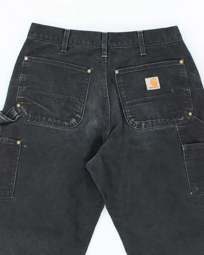 Vintage 90's Carhartt Faded Black Double Knee Carpenter Trousers - W28 L29 sold by Rokit product image thumbnail 4