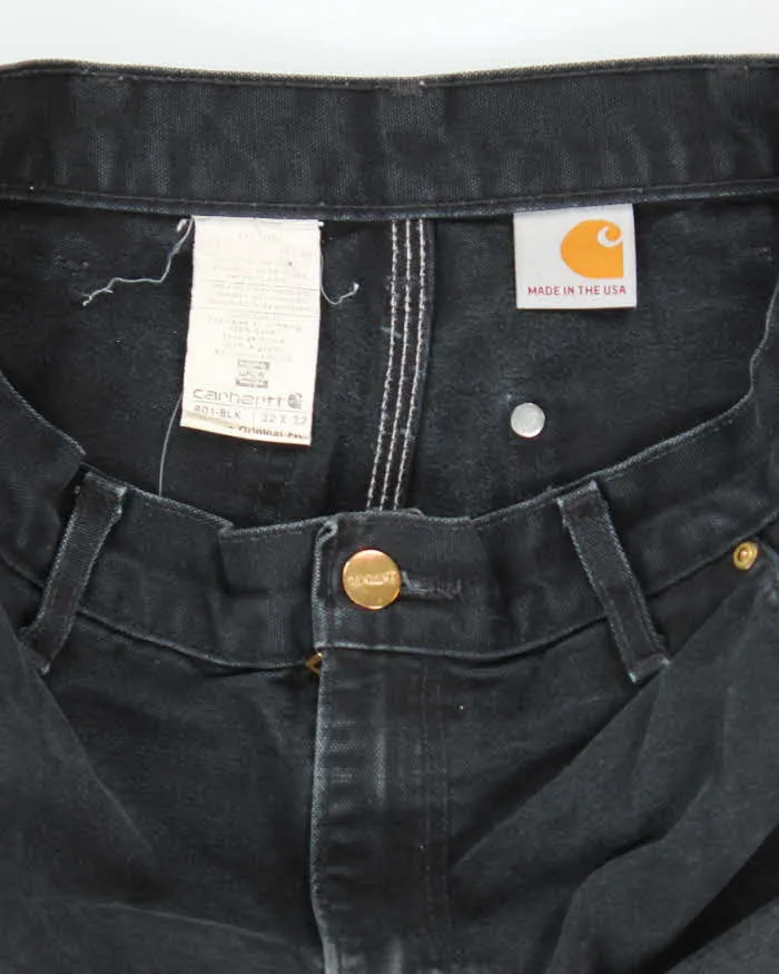 Vintage 90's Carhartt Faded Black Double Knee Carpenter Trousers - W28 L29 sold by Rokit product image thumbnail 5