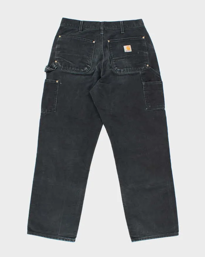 Vintage 90's Carhartt Faded Black Double Knee Carpenter Trousers - W28 L29 sold by Rokit product image thumbnail 2