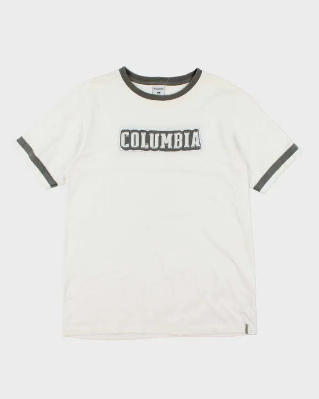 Vintage 90's Columbia Spell Out Logo Oversized T-Shirt - XL sold by Rokit