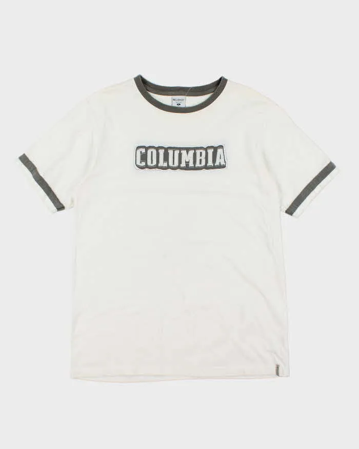 Vintage 90's Columbia Spell Out Logo Oversized T-Shirt - XL sold by Rokit