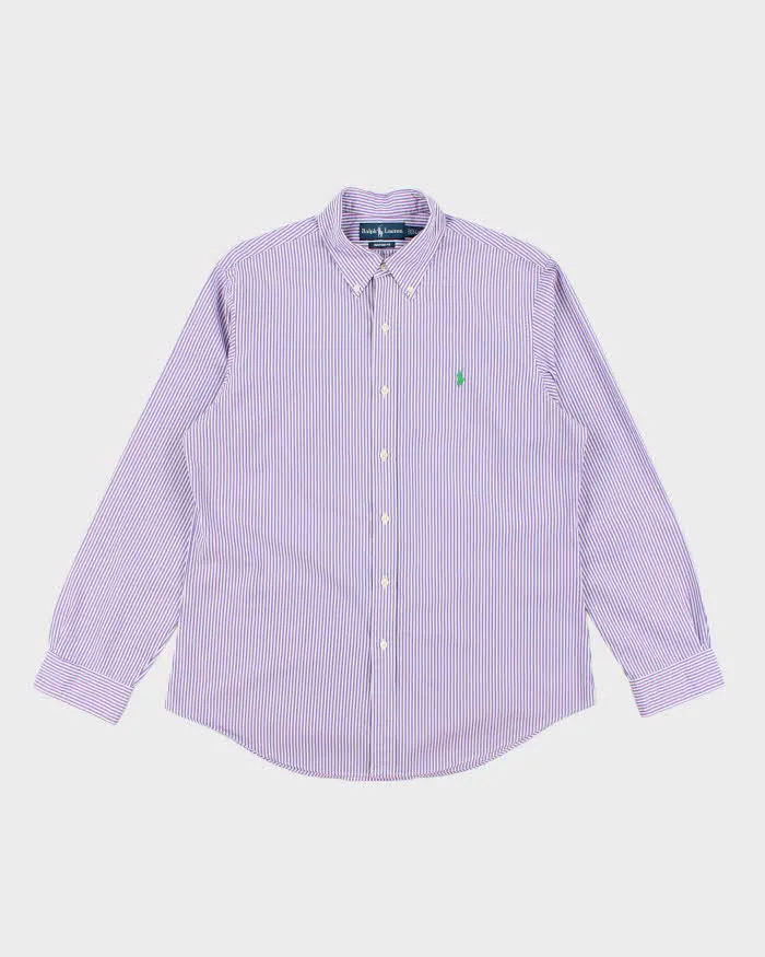 Vintage Ralph Lauren Stripe Long Sleeve Shirt - L sold by Rokit