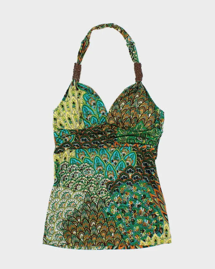 Vintage Y2k 00s Twenty One Beaded Halter Neck Top - S sold by Rokit