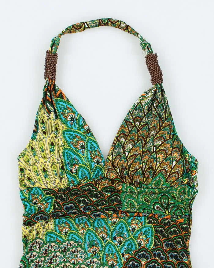 Vintage Y2k 00s Twenty One Beaded Halter Neck Top - S sold by Rokit product image thumbnail 3
