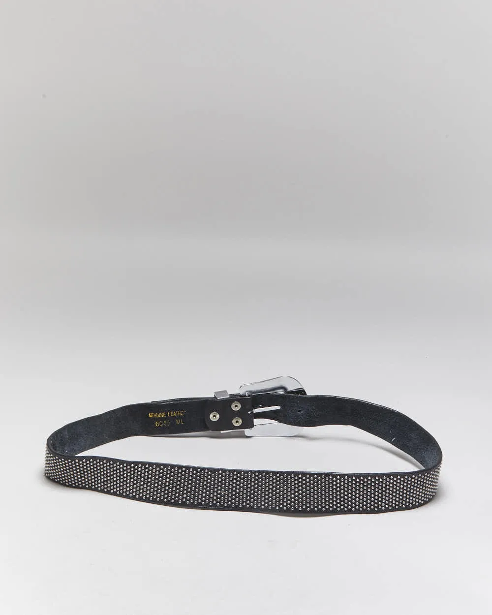 Vintage Y2k 00s Studded Rhinestone Leather Belt - W36-40 sold by Rokit product image thumbnail 3