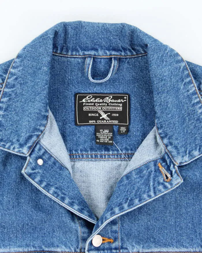 Vintage 2000's Eddie Bauer Heavyweight Dark Wash Denim Jacket - L sold by Rokit product image thumbnail 5