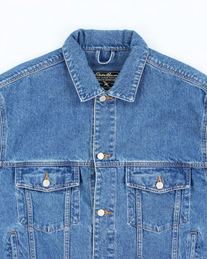 Vintage 2000's Eddie Bauer Heavyweight Dark Wash Denim Jacket - L sold by Rokit product image thumbnail 3