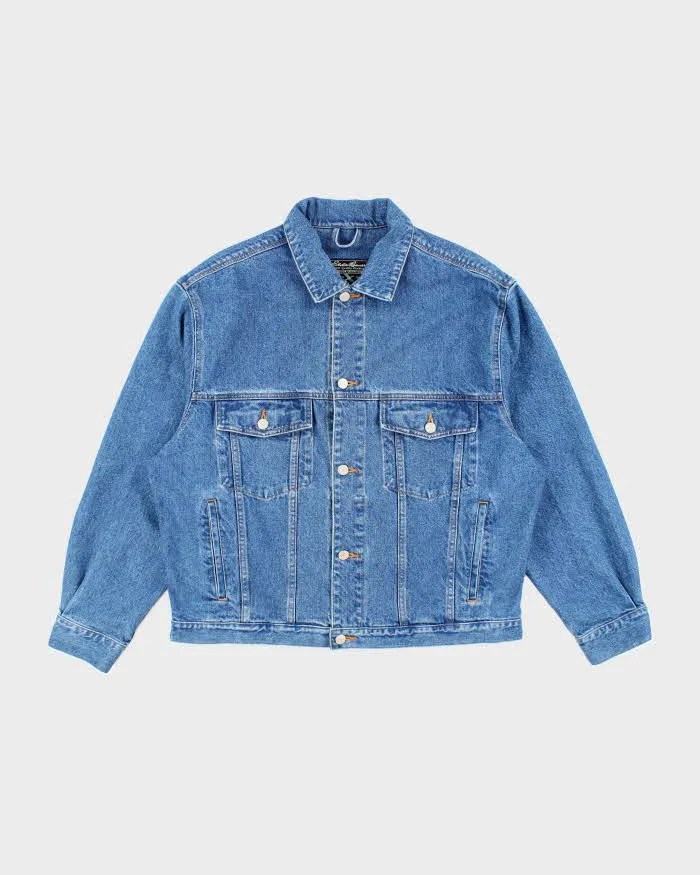 Vintage 2000's Eddie Bauer Heavyweight Dark Wash Denim Jacket - L sold by Rokit