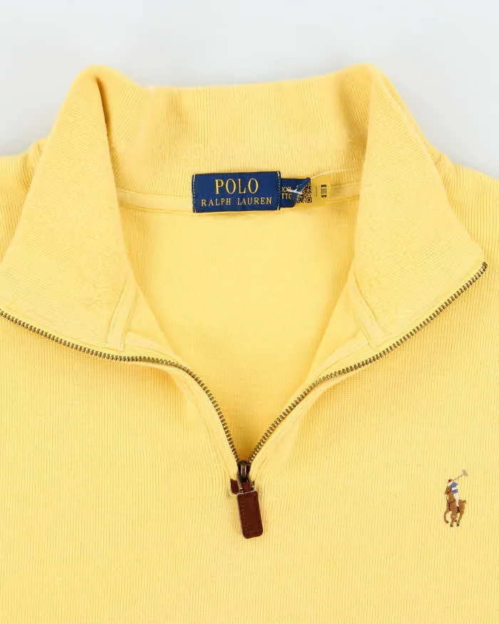 Men's Polo by Ralph Lauren Quarter Zip Yellow Sweatshirt - XXL sold by Rokit product image thumbnail 5