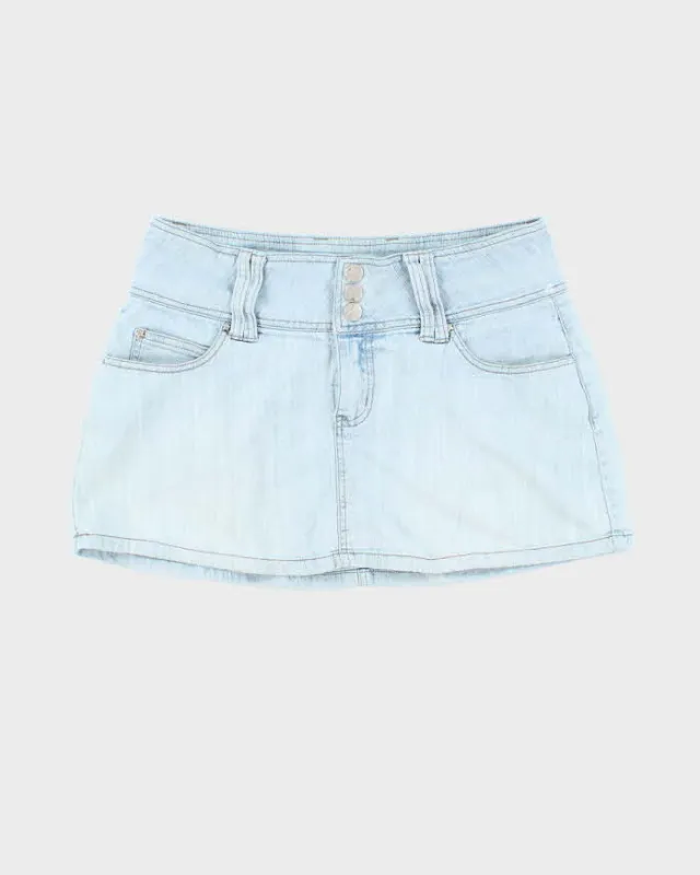 Vintage Y2k 00s Bubblegum Denim Mini Skirt - S sold by Rokit