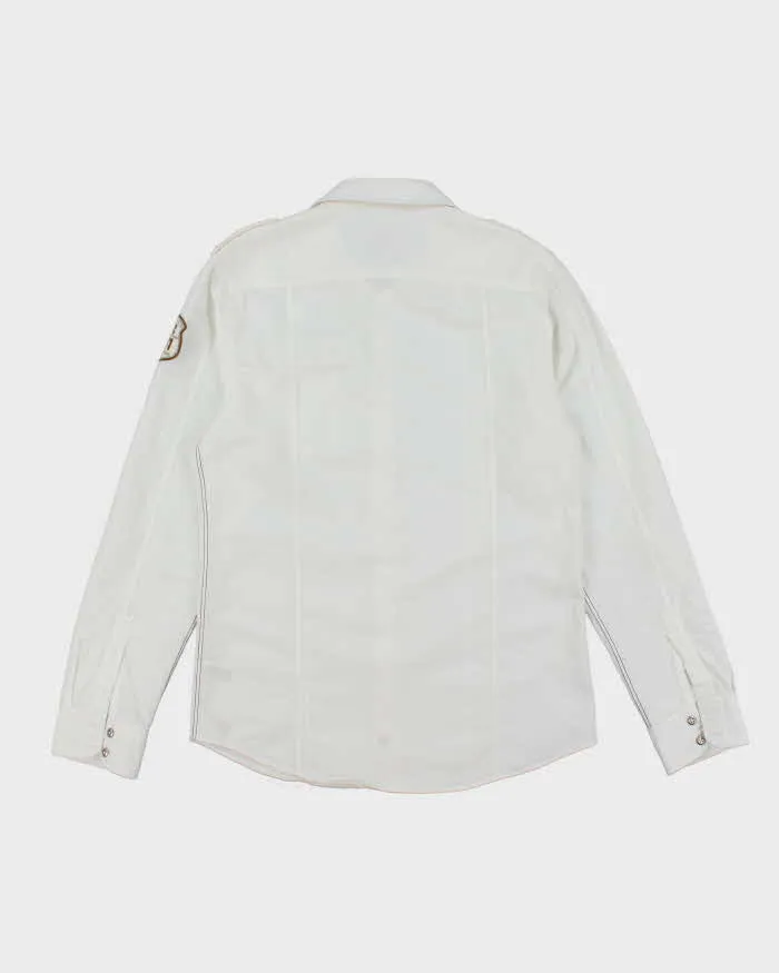 Vintage Y2K Guess Military Style White Long Sleeve T-Shirt - L sold by Rokit product image thumbnail 2