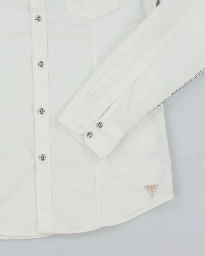 Vintage Y2K Guess Military Style White Long Sleeve T-Shirt - L sold by Rokit product image thumbnail 4
