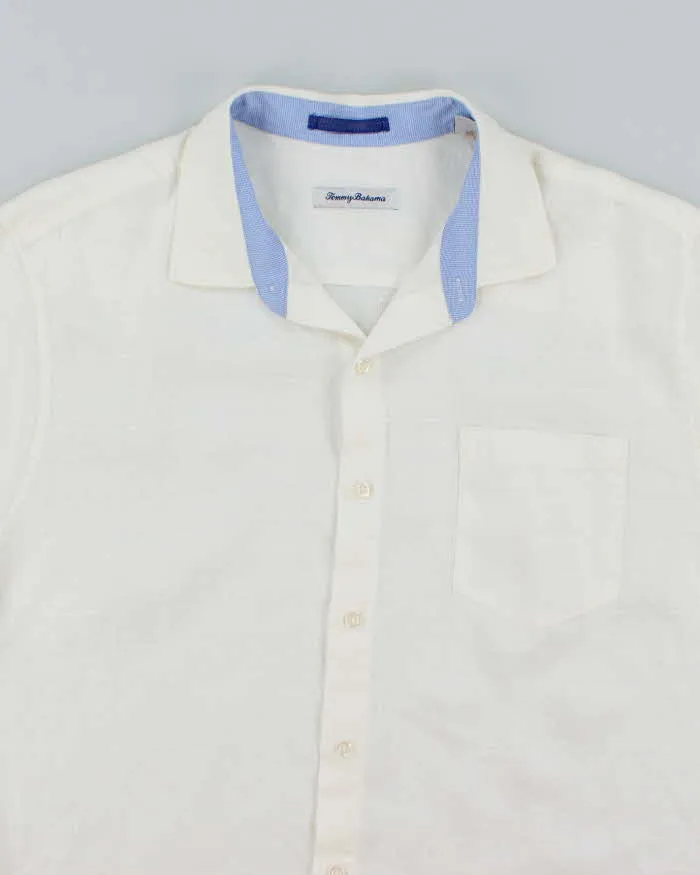 Vintage Tommy Bahama Oversized Checked White Hawaiian Shirt - XL sold by Rokit product image thumbnail 3