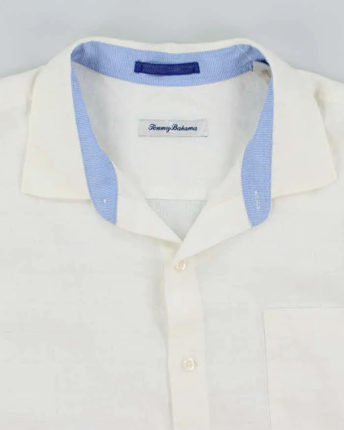 Vintage Tommy Bahama Oversized Checked White Hawaiian Shirt - XL sold by Rokit product image thumbnail 5