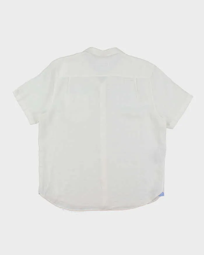 Vintage Tommy Bahama Oversized Checked White Hawaiian Shirt - XL sold by Rokit product image thumbnail 2