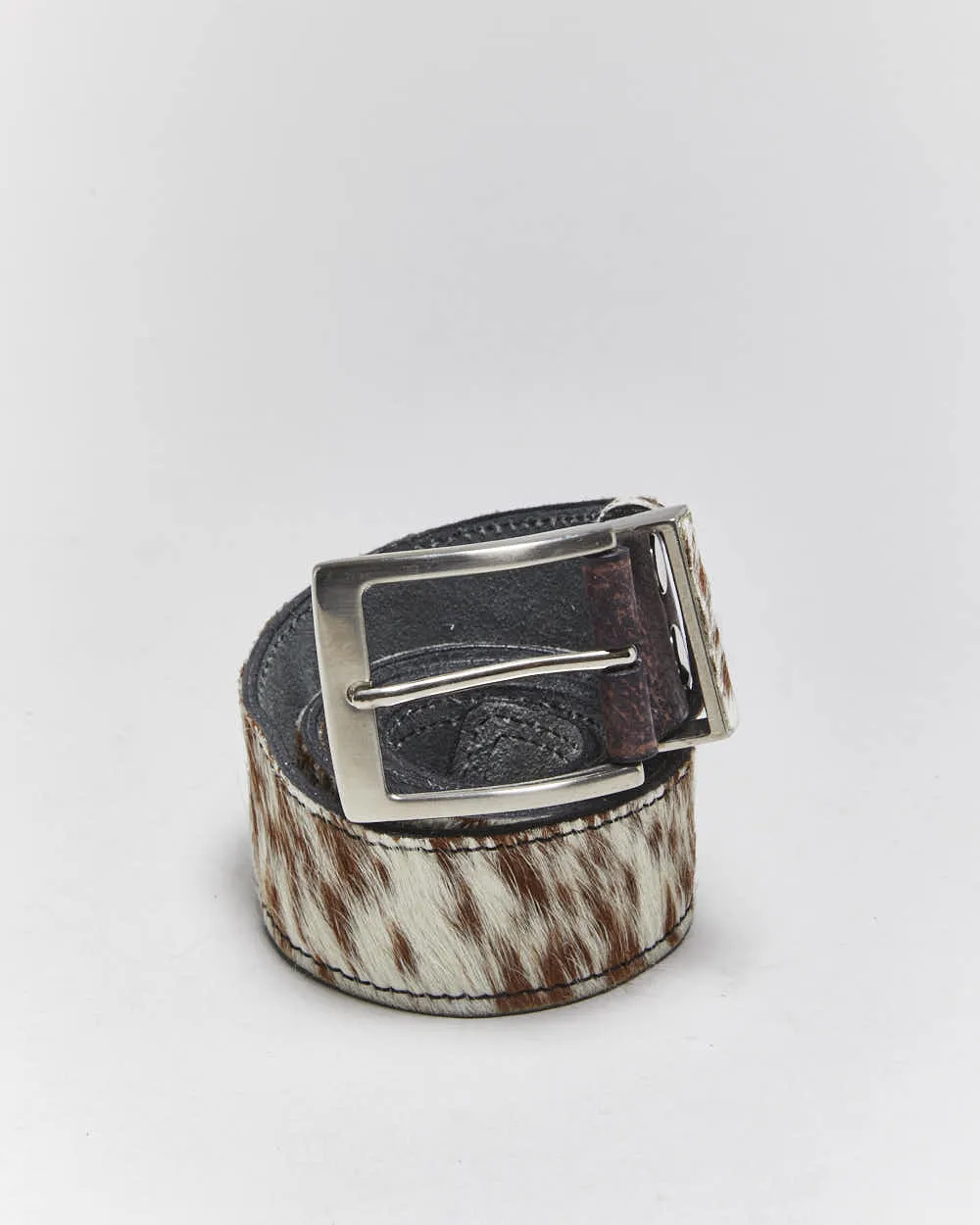 Vintage Pony Hair Leather Belt - W35-W39 sold by Rokit