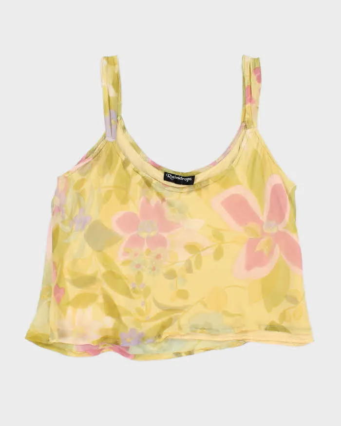 Vintage 90s Raindrop Floral Cami - L sold by Rokit