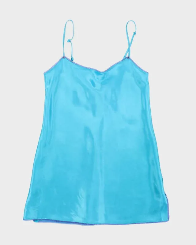 La Senza Cerulean Blue Satin Slip - M sold by Rokit