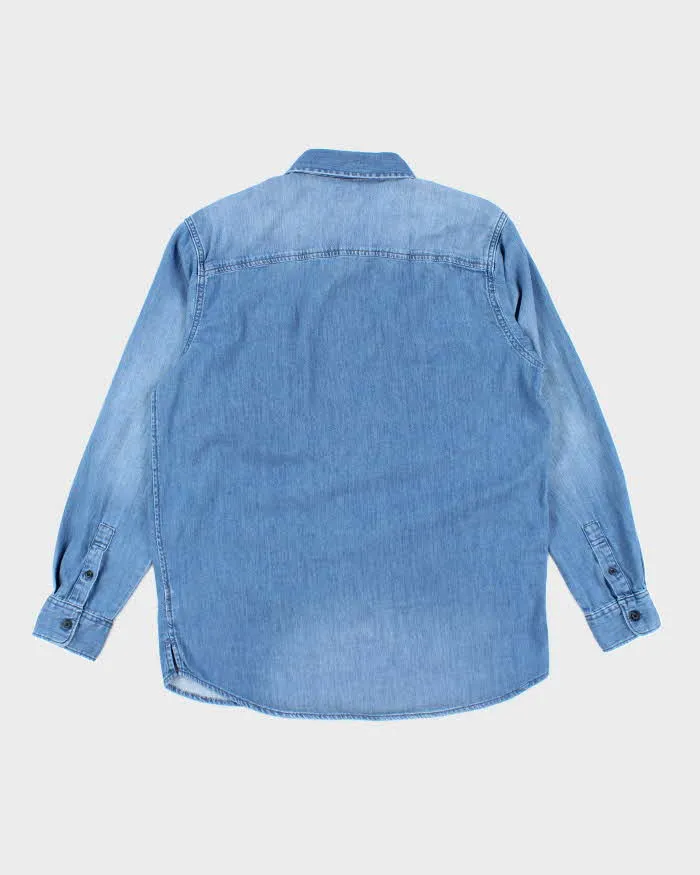 Vintage 90's Lee Medium Wash Long Sleeve Denim Shirt - L sold by Rokit product image thumbnail 2