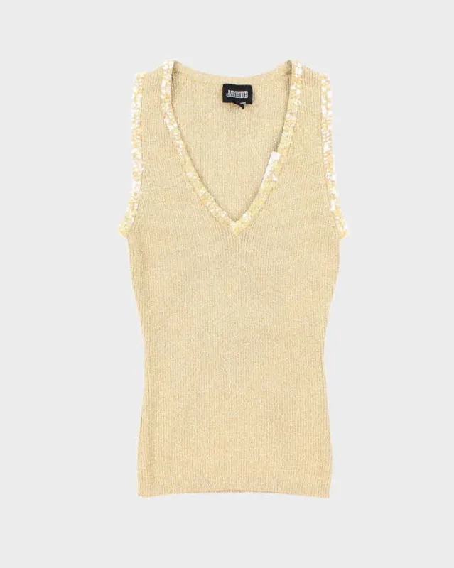Vintage 90s Jacob Sequin Sparkly Knit Top - XS sold by Rokit