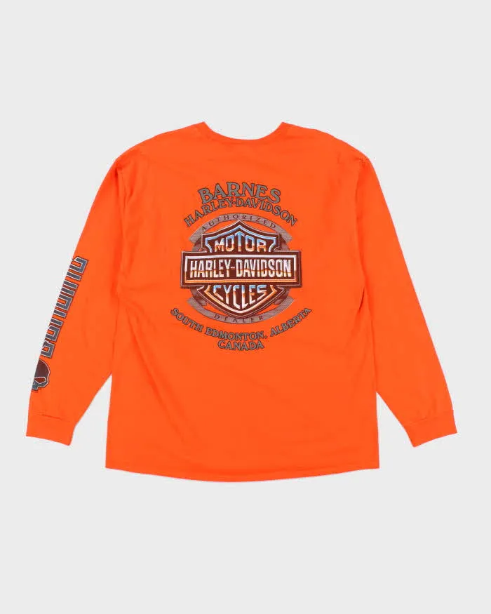 Men's Harley Davidson Orange Long Sleeve Shirt - L sold by Rokit product image thumbnail 2