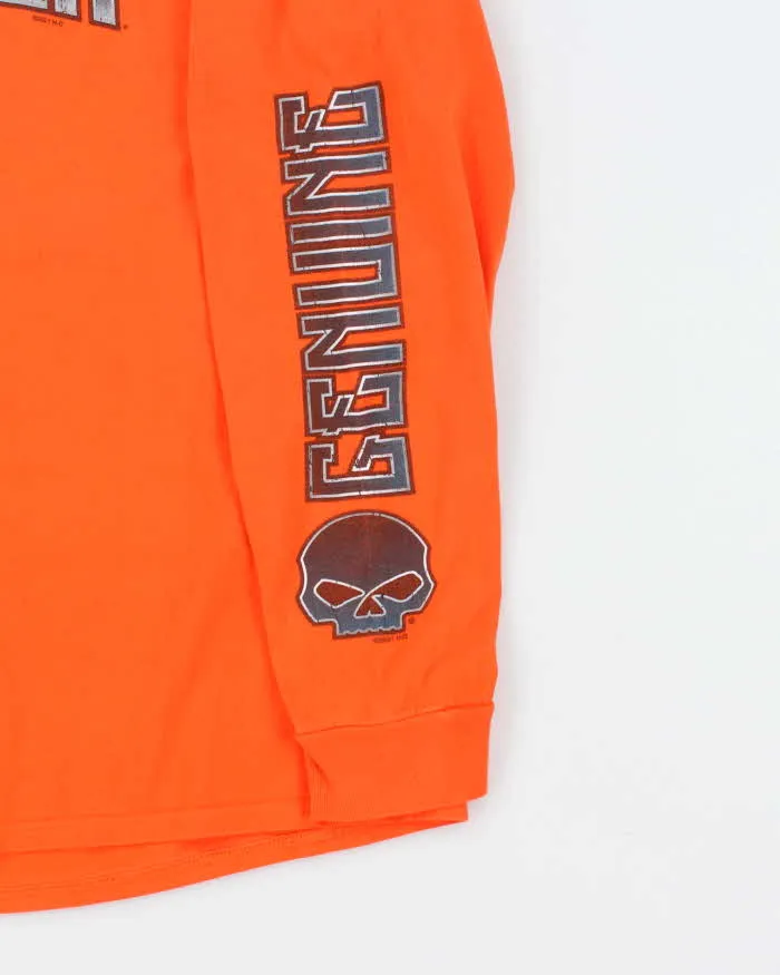 Men's Harley Davidson Orange Long Sleeve Shirt - L sold by Rokit product image thumbnail 4