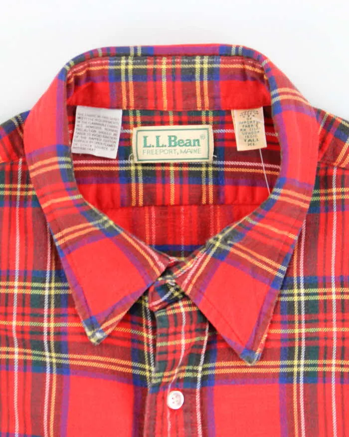 Vintage L.L. Bean Red Tartan Oversized Flannel Shirt - XL sold by Rokit product image thumbnail 5